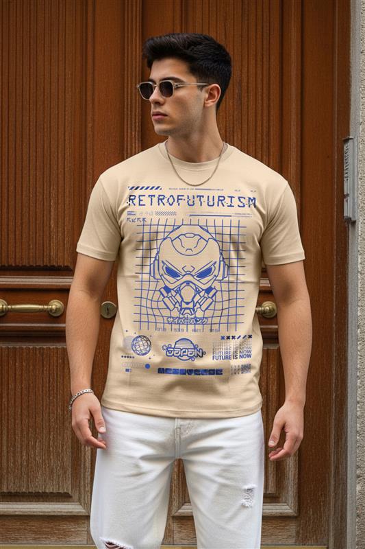 Futurism Swanwhite Regular Fit Printed T-shirt