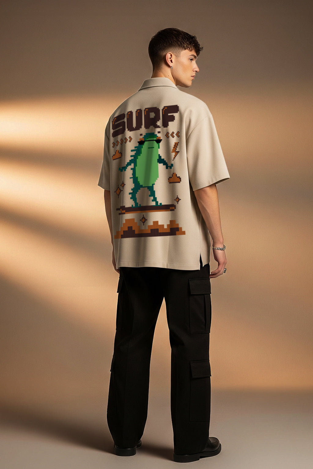 Surf Swanwhite Oversized Printed Exclusive Shirt