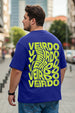 Veirdo Blue Graphic Printed Plus Size T-shirt