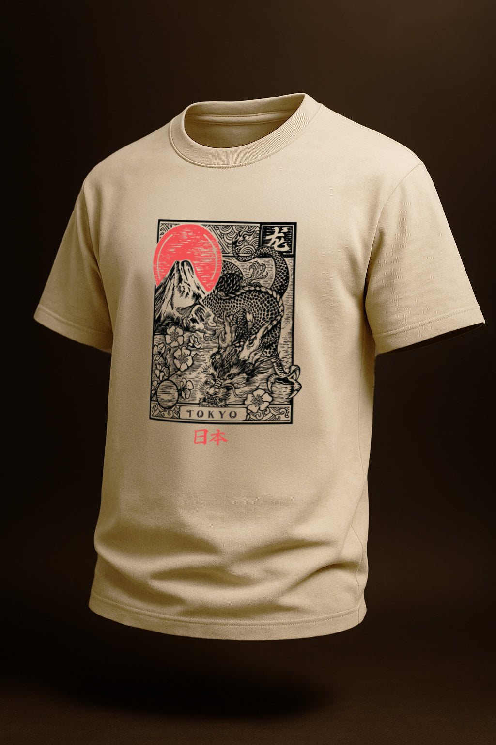 Tokyo Swanwhite Regular Fit Printed T-shirt