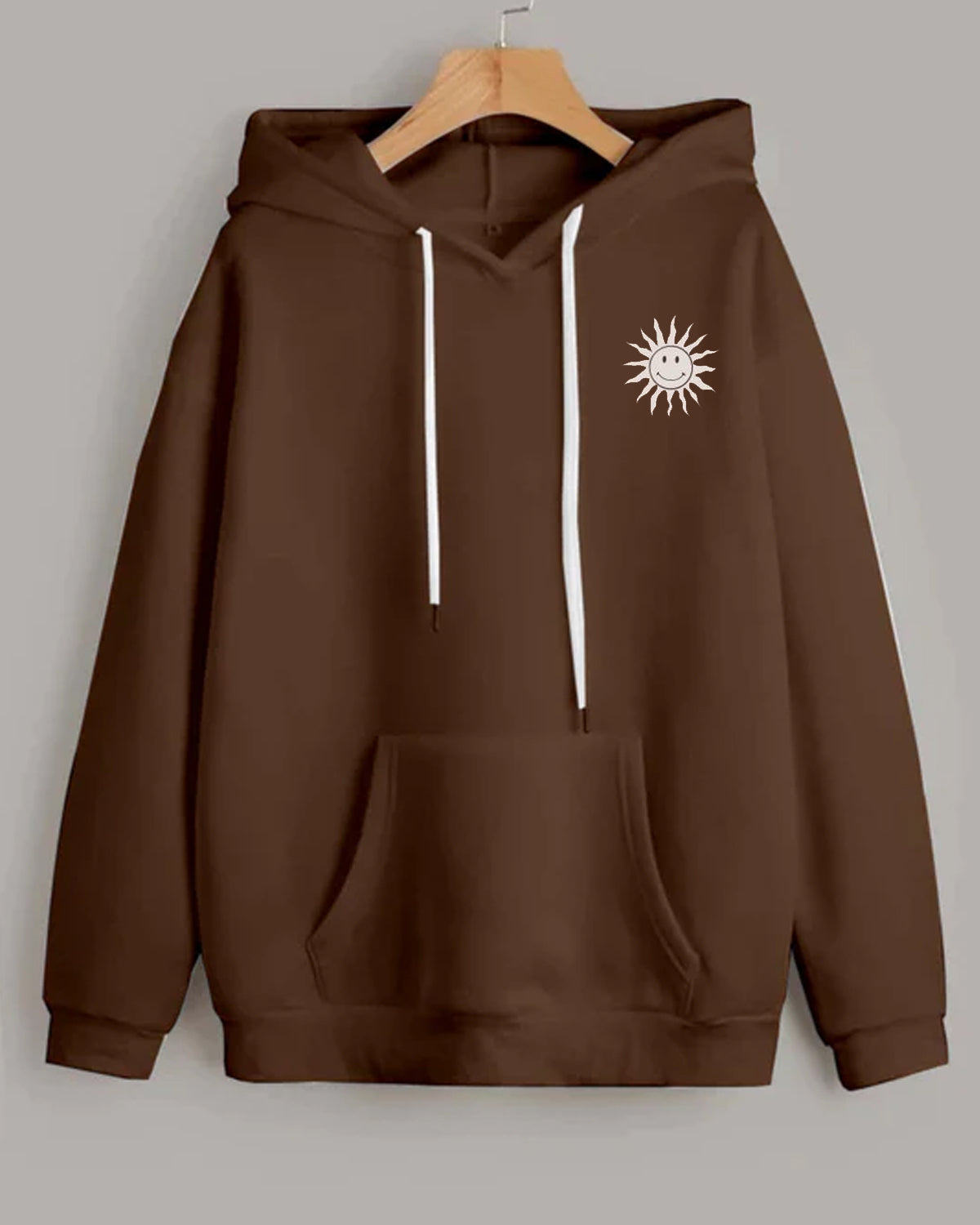 Brandy Bliss: Chic Brown Sun Men's Pullover Veirdo