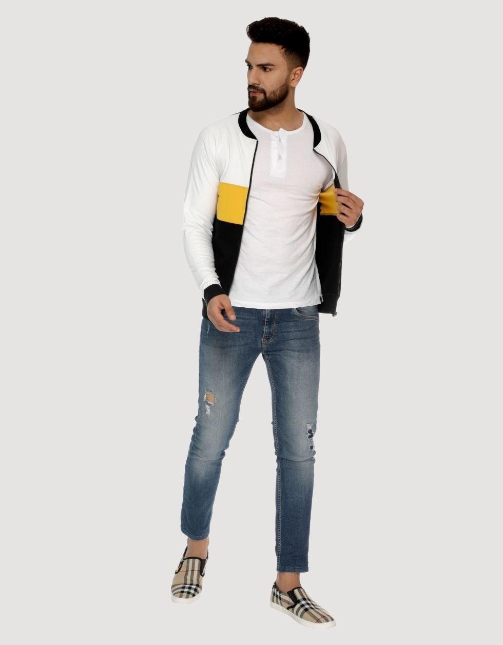 Color blocking zipper Jacket Veirdo
