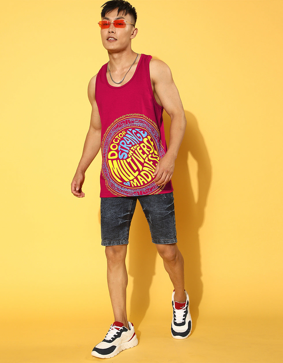 Doctor Strange Viva Magenta Printed Vest - Original Marvel Tee Veirdo