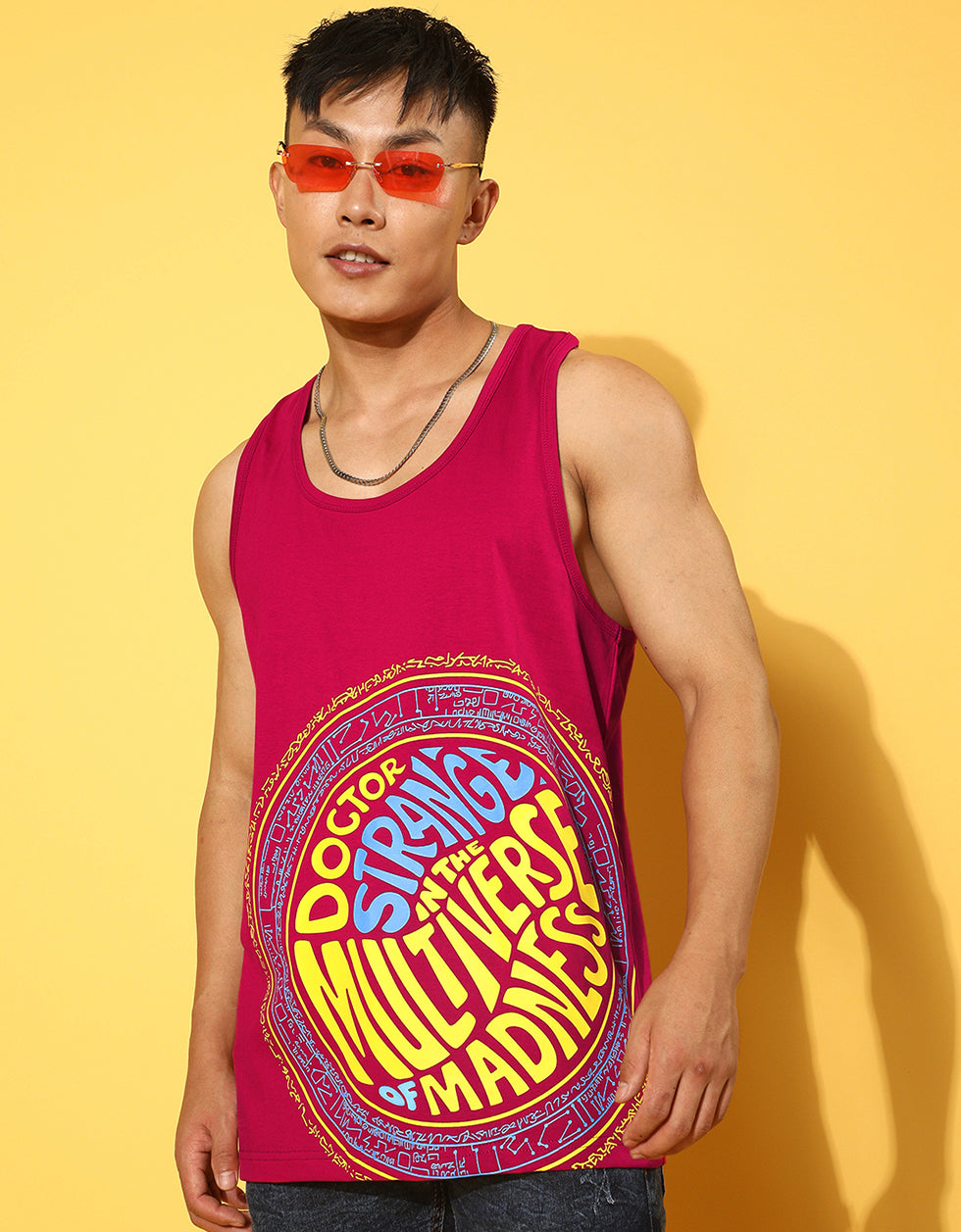Doctor Strange Viva Magenta Printed Vest - Original Marvel Tee Veirdo