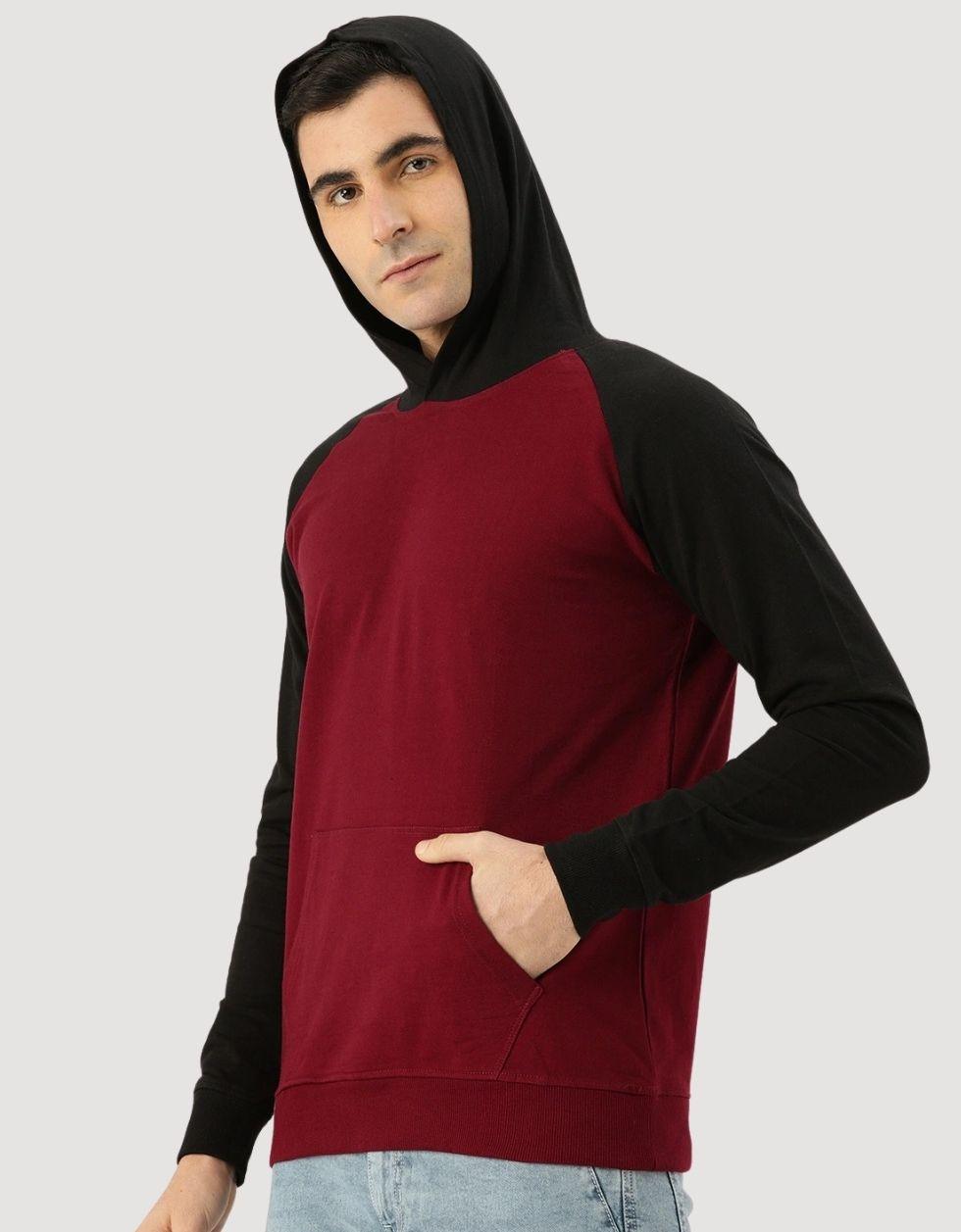 Everyday Maroon Vibes: Kangaroo Pocket Pullover Sweatshirt Veirdo