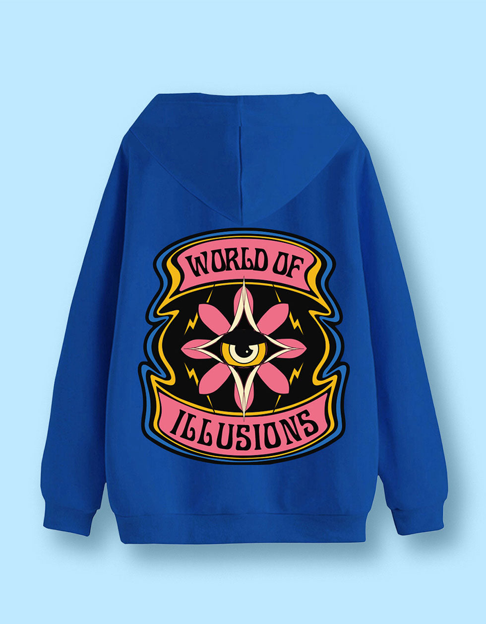 Feel Supernatural in Blue: Men's Stylish Hoodie Veirdo