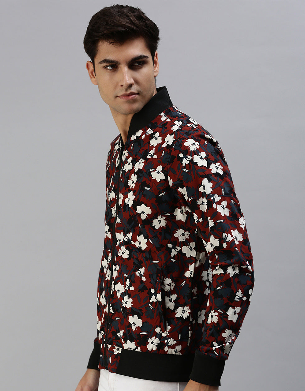 Floral Printed Shacket for Men Veirdo