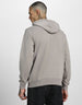 Grey Elegance: Solid Men's Fleece Hooded Hoodie Veirdo
