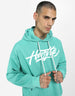 Hustle Mode: Green Print Men's Oversized Hoodie Veirdo