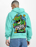 Hustle Mode: Green Print Men's Oversized Hoodie Veirdo