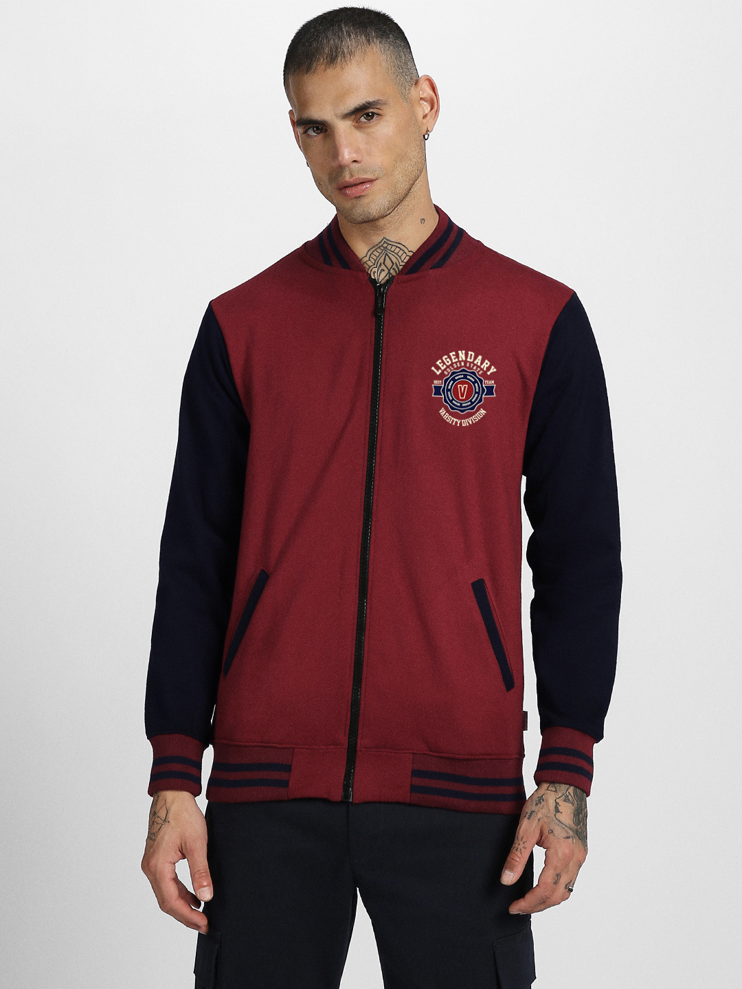 Legendary Maroon Pocket Graphic Printed Jacket – Veirdo