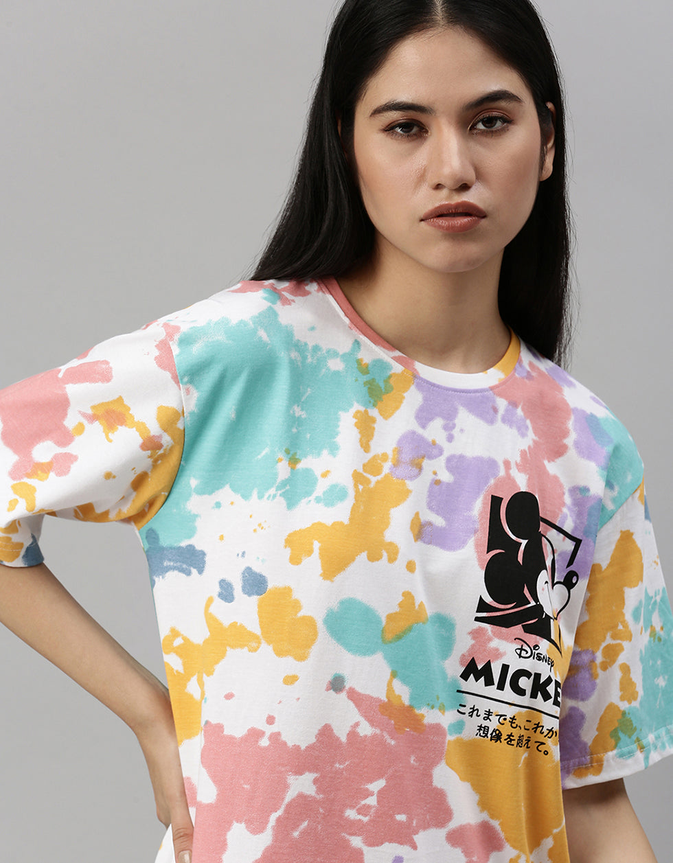 Mickey Oversized Tie-Dye T-Shirt Veirdo