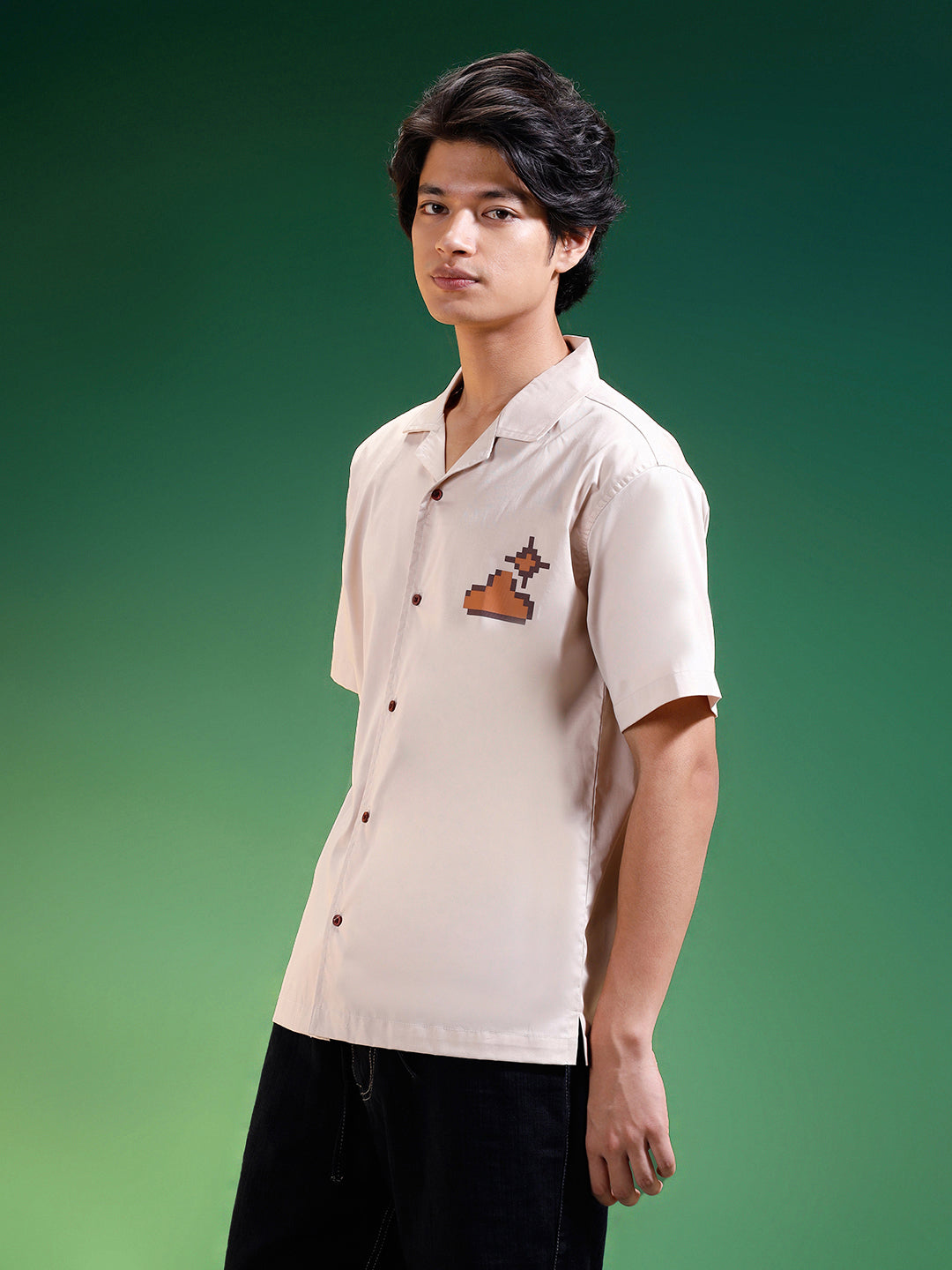 Surf Swanwhite Oversized Printed Exclusive Shirt