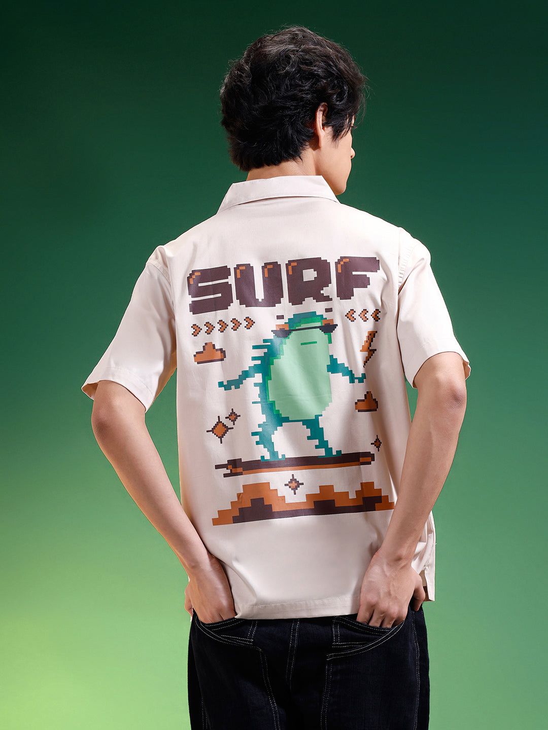 Surf Swanwhite Oversized Printed Exclusive Shirt