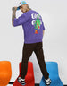 Purple Game Over Half Sleeve Sweatshirt Veirdo