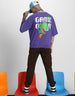 Purple Game Over Half Sleeve Sweatshirt Veirdo