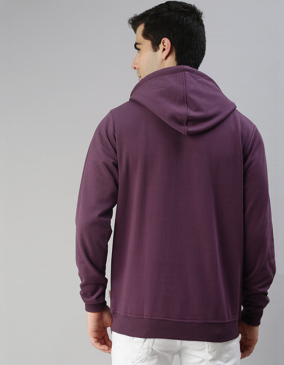 Purple Vibes: Men's Boldly Highlighted Smile Hoodie Veirdo