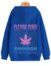 Royal Blue Men's Printed Hoodie Veirdo