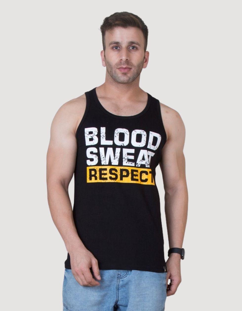 Training Men's Printed Cotton Gym Vest Veirdo
