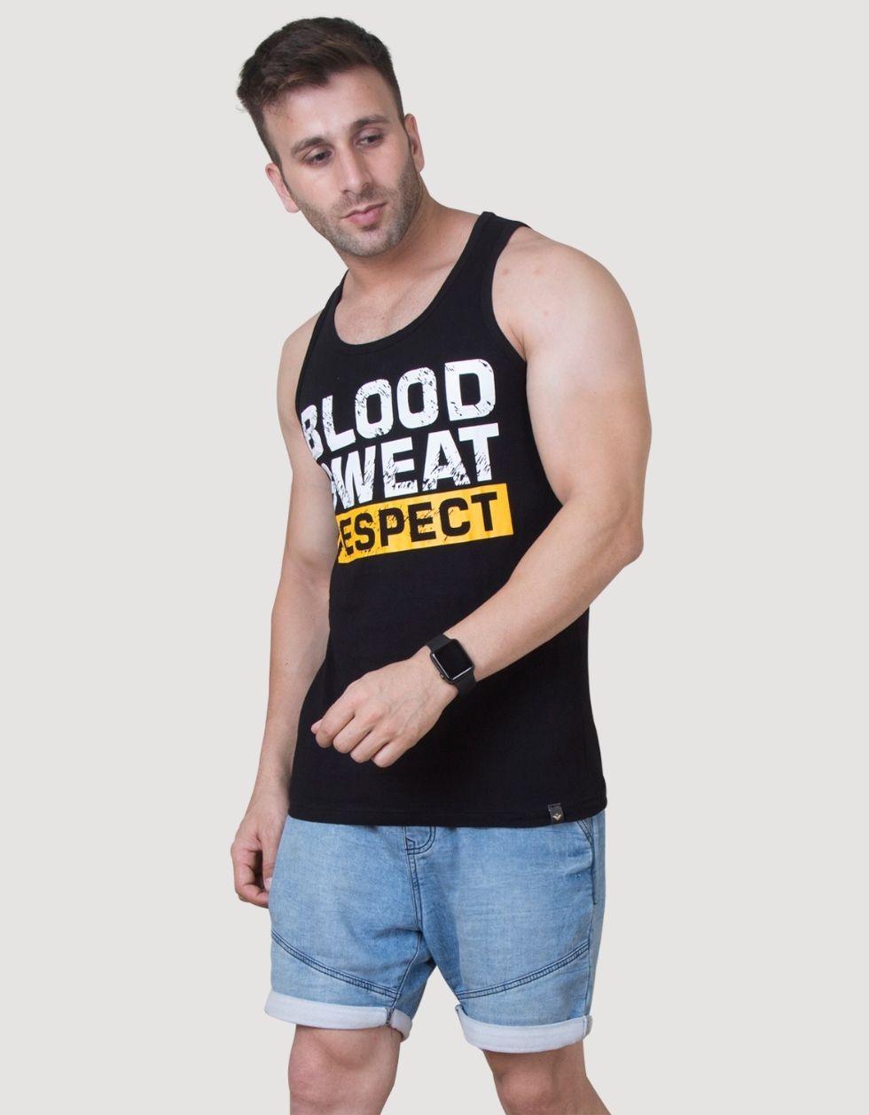 Training Men's Printed Cotton Gym Vest Veirdo