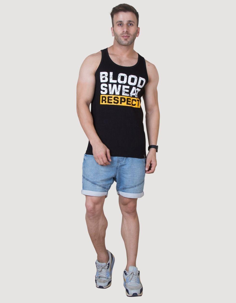 Training Men's Printed Cotton Gym Vest Veirdo