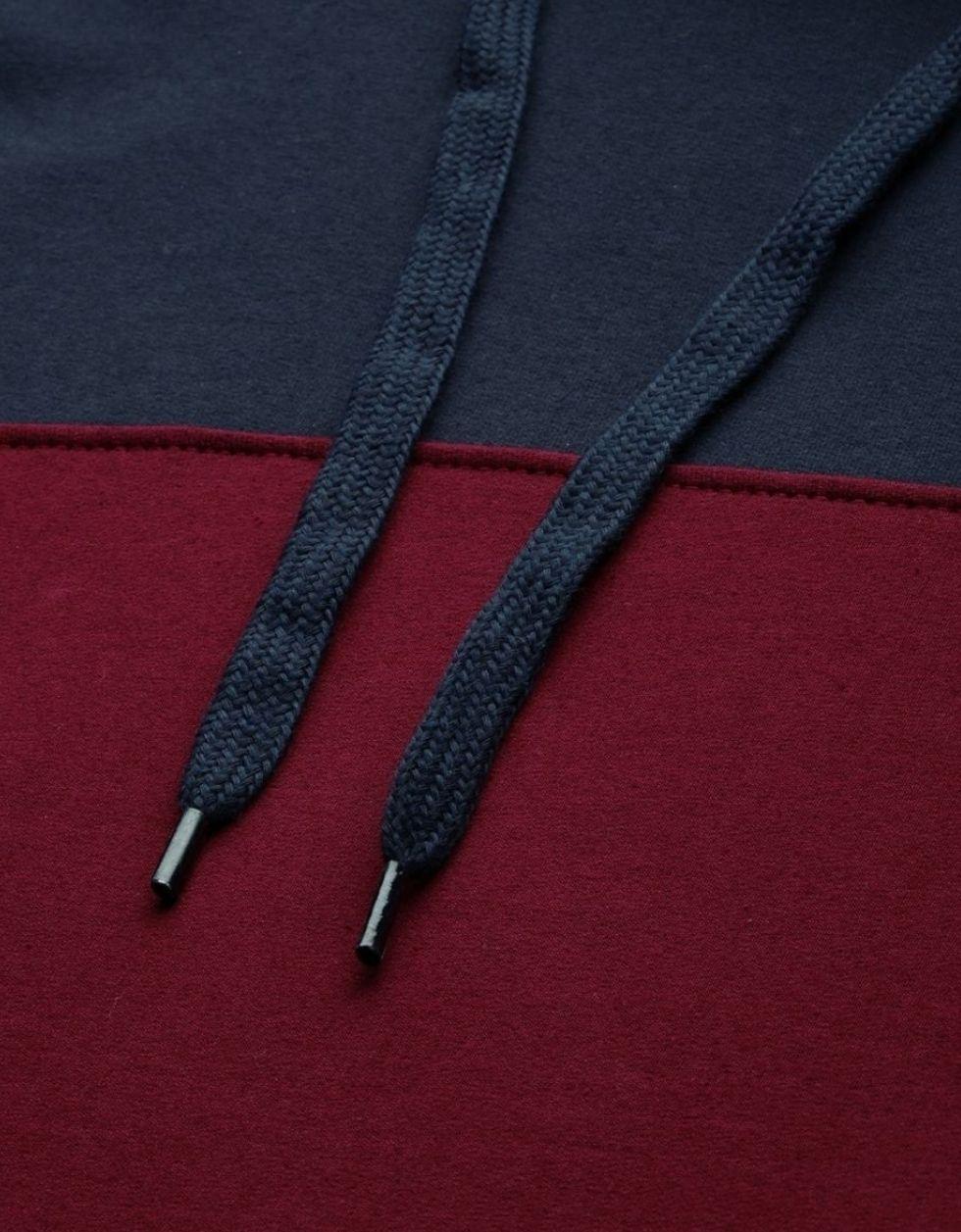 Tri-Tone Trend: Men's Color Blocked Hoodie Veirdo