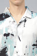 Green Camp Collar Printed Oversized Exclusive Shirt