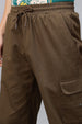 Brown Pure Cotton Baggy Fit 4 Pocket Cargo