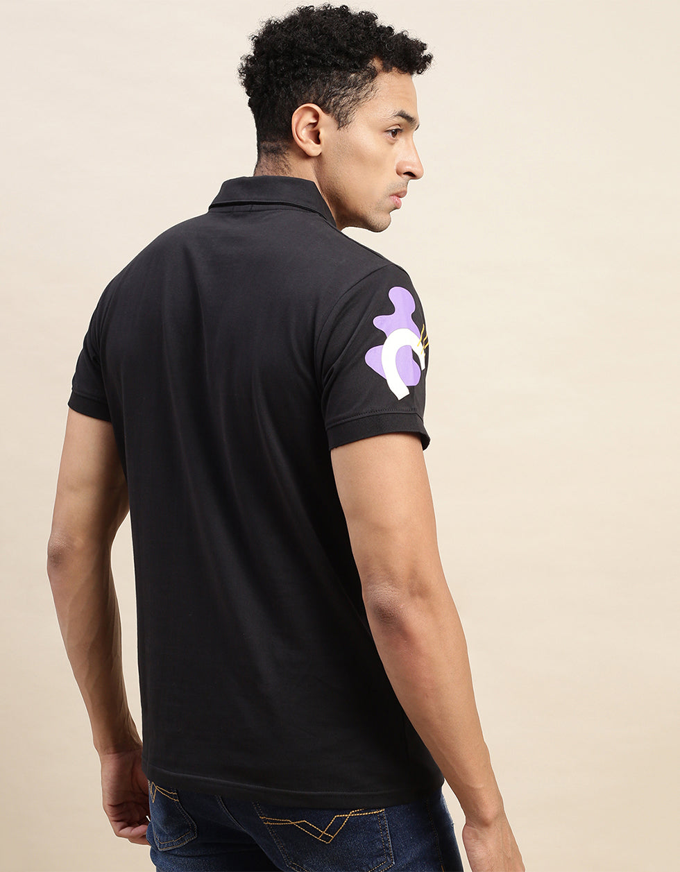 Zigzag Polo Printed T-Shirt Veirdo
