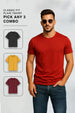 Pick any 3 | Classic Fit Plain T-shirt Combo