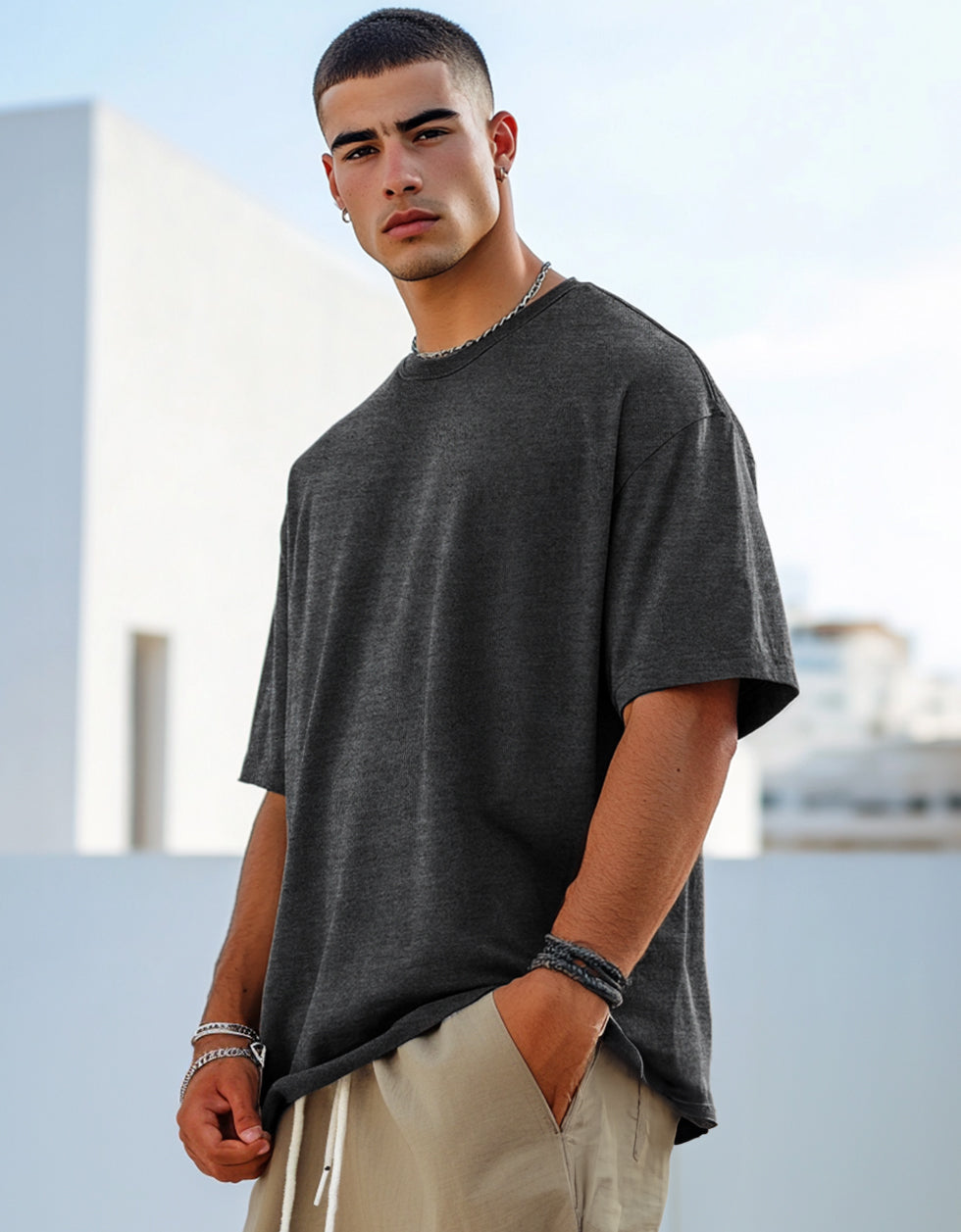 Anthra Plain Oversized T-shirt