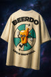 BEERDO Beige Oversized Puff Printed Exclusive T-shirt
