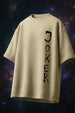 JOKER Beige Oversized Puff Printed Exclusive T-shirt