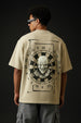 JOKER Beige Oversized Puff Printed Exclusive T-shirt