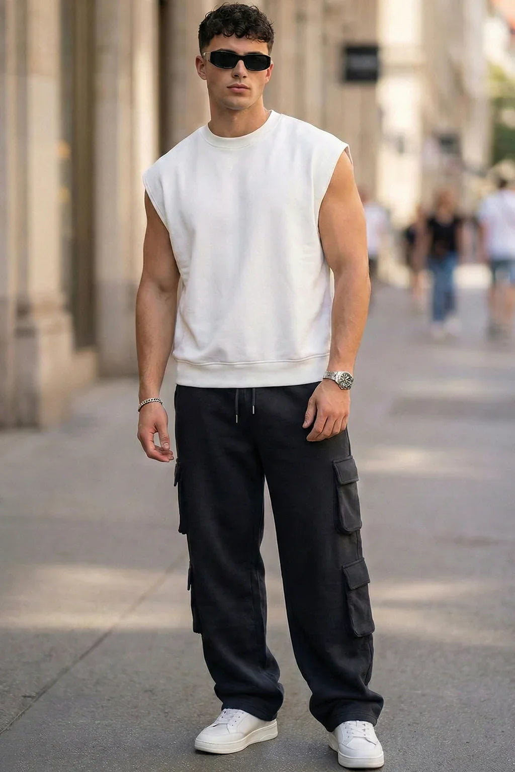 Black Cargo Pants Matching Shirt