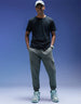 Grey Solid Baggy Fit Cargo Joggers