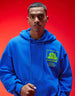 Veirdo in Blue: Men's Hooded Neck Oversized Hoodie