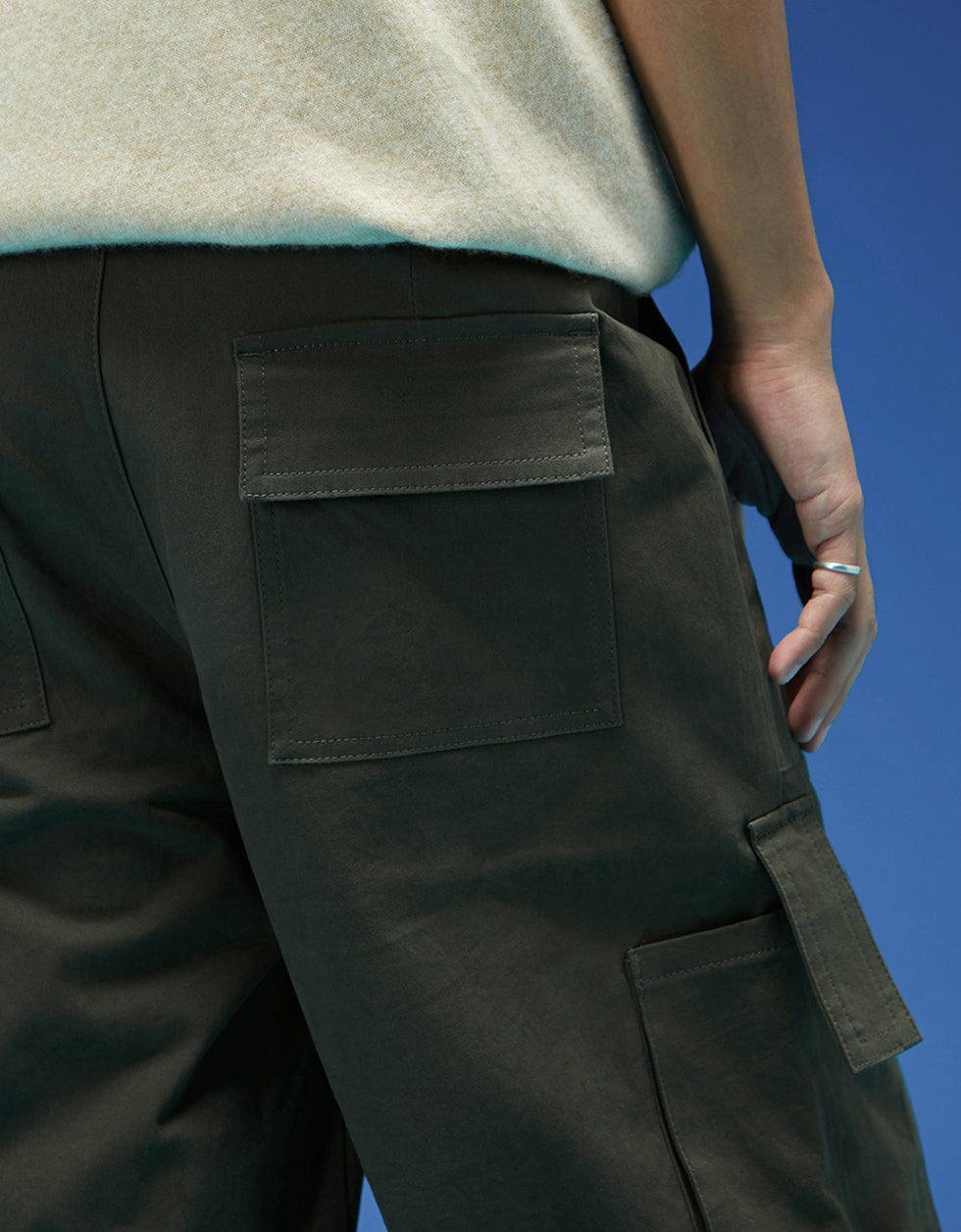 Olive Bellow Pocket Woven Exclusive Cargo Pant