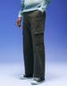 Olive Cut-n-sew Panel Woven Exclusive Cargo Pants with Rivets & Turn-up Hem