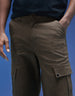 Brown Flap Pocket Woven Cargo Pant