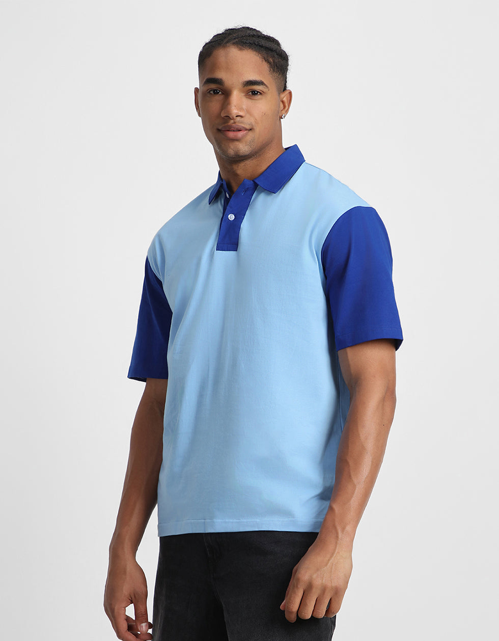 Bear Blue Oversized Exclusive Polo T-shirt