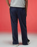 Navy and Grey Side Stripe Button Exclusive Knitted Trousers