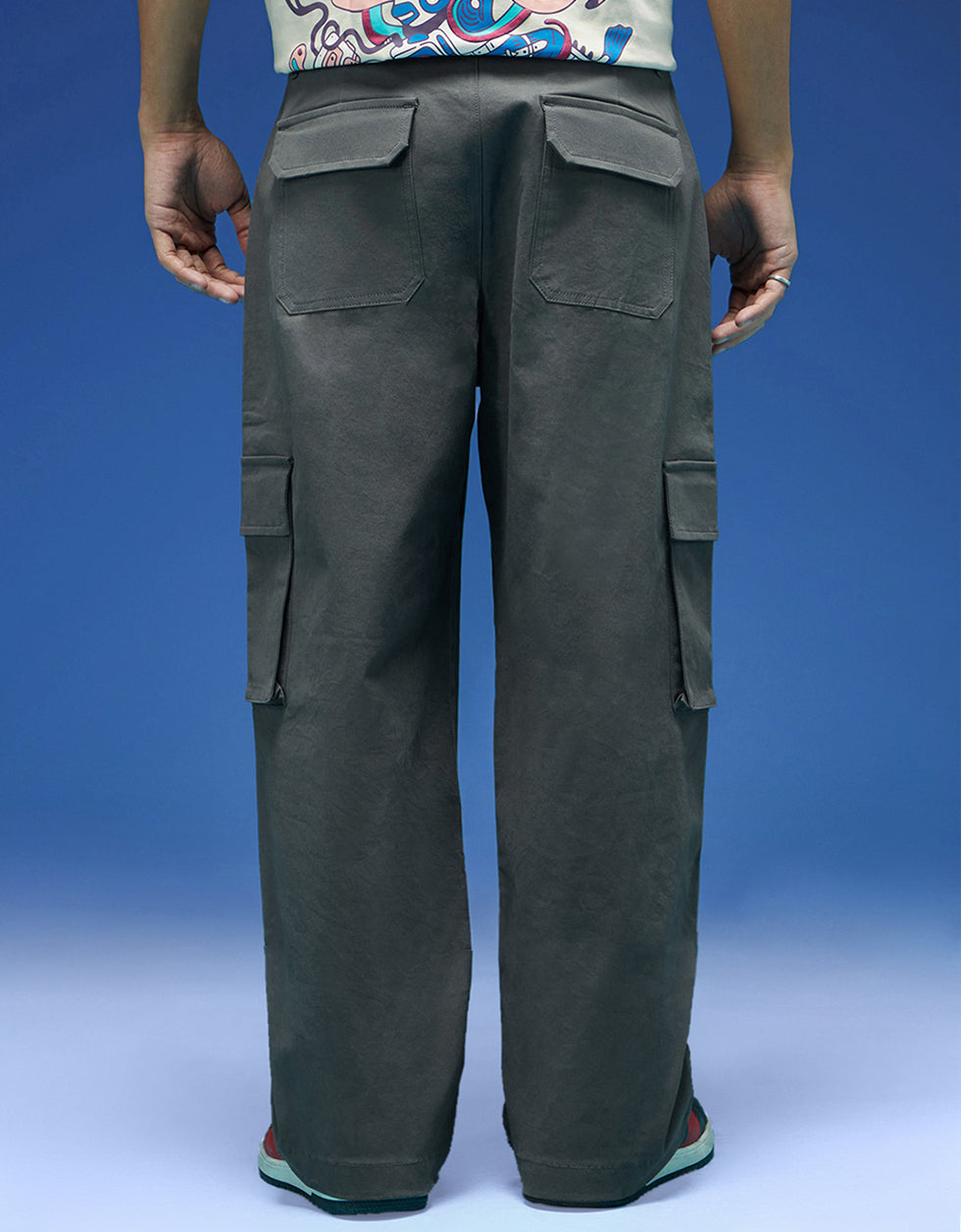 Grey Flap Pocket Woven Exclusive Cargo Pant