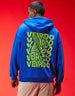 Veirdo in Blue: Men's Hooded Neck Oversized Hoodie