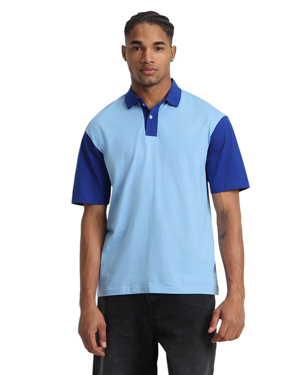 Bear Blue Oversized Exclusive Polo T-shirt