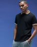 Black Brown Plain Regular Slim Fit Polo T-shirt