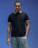 Black Brown Plain Regular Slim Fit Polo T-shirt