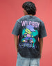 Wild Boy Black Oversized Acid Washed Graphic Back Printed Exclusive T-shirt