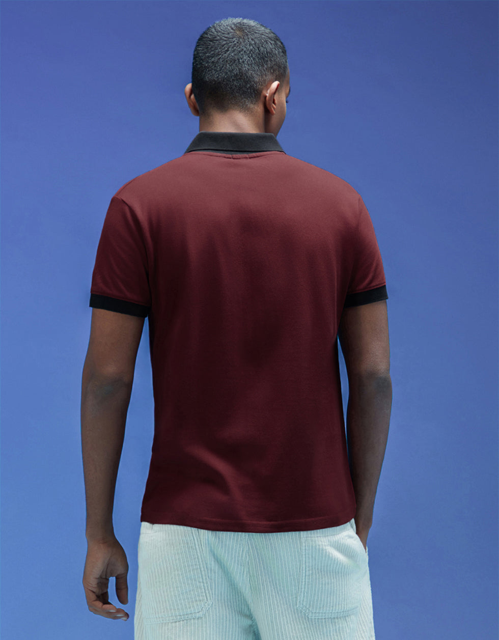 Maroon Cotton Polo T-shirt