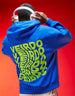 Veirdo in Blue: Men's Hooded Neck Oversized Hoodie